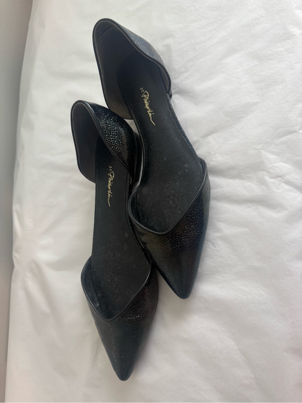 3.1 Phillip Lim Black Pointed D'Orsay Flats